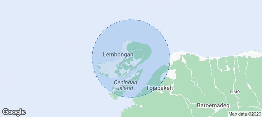 Nusa Lembongan Airbnb map